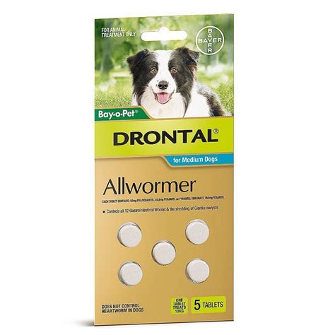 Drontal All-Wormer for Worming Medium Dogs to 10kg - 5 Worm Tablets | eBay