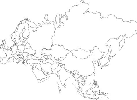 Eurasia Outline Map - Worldatlas.com