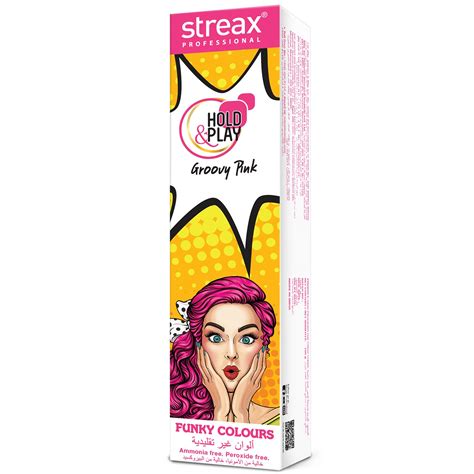 Buy Streax Professional Hold & Play Funky Colour Groovy Pink – 100gm | semi-permanent hair ...