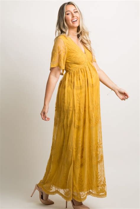 Yellow Maternity Dress | DressedUpGirl.com