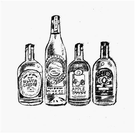 About Us New Liquor Bottle Drawing Transparent - Alcohol Bottle Drawing Png, Png Download - kindpng