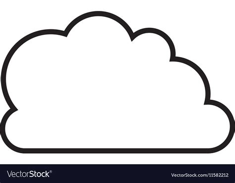 Cloud shape icon Royalty Free Vector Image - VectorStock