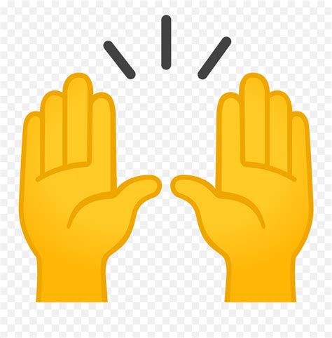 Raising Hands Emoji Clipart - Raising Hands Emoji,Raised Hand Man Emoji ...