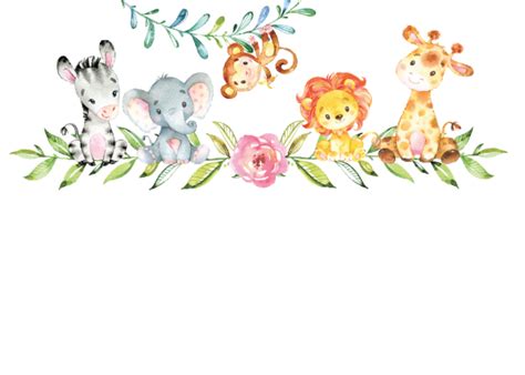 Sweet Safari Animals Baby Shower Address Label | Zazzle | Animal baby shower invitations, Safari ...
