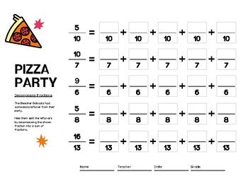 Pizza Math Game Multiplication and Division by Miss Turtle | TpT