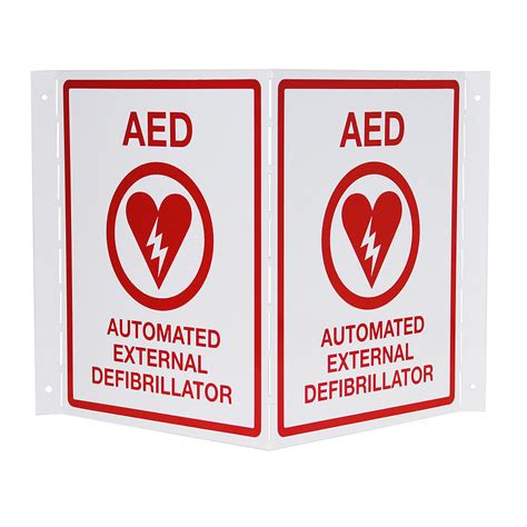 Metal AED Projection Style Wall Sign - AED Superstore - 150