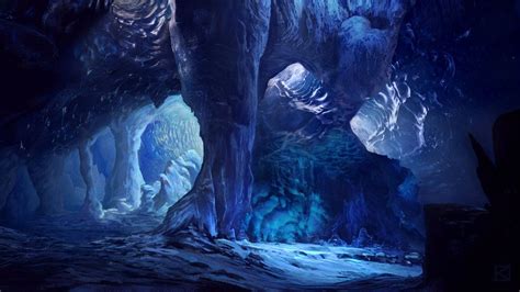 Fantasy Art Landscapes, Fantasy Landscape, Fantasy Places, Fantasy World, Natural Cave, Crystal ...