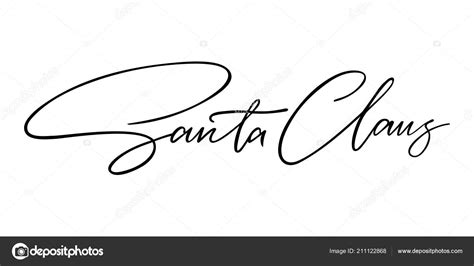 Vector: signature santa claus | Christmas signature to the card: Santa ...