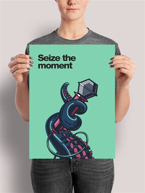 Seize The Moment Motivational Poster | Fantartic