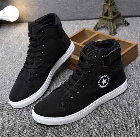 Men's Vulcanize Shoes 2019 News Men Spring Autumn Top Fashion Sneakers Lace-up High Style Solid ...