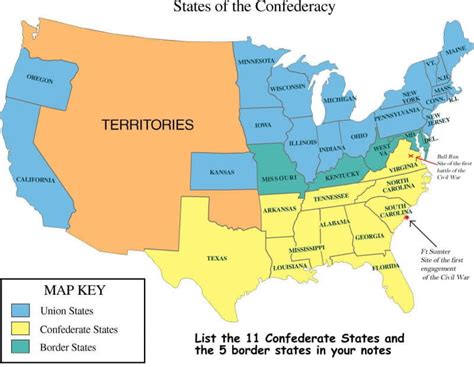 Northern And Southern States Map