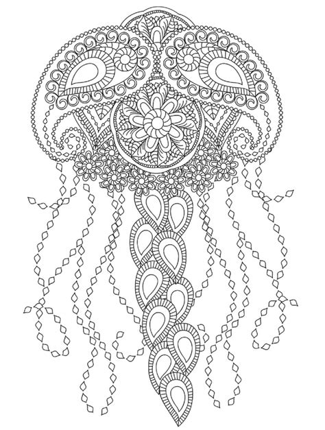 Beautiful Jellyfish Mandala coloring page - Download, Print or Color Online for Free