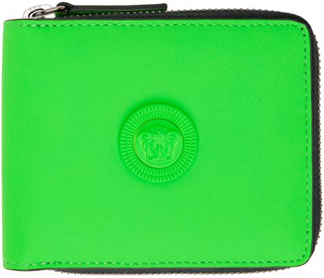 Green Medusa Biggie Bifold Wallet by Versace on Sale