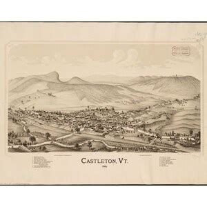 Map 1889 Map Vermont Rutland Castleton Castleton Vt: 1889 - Etsy