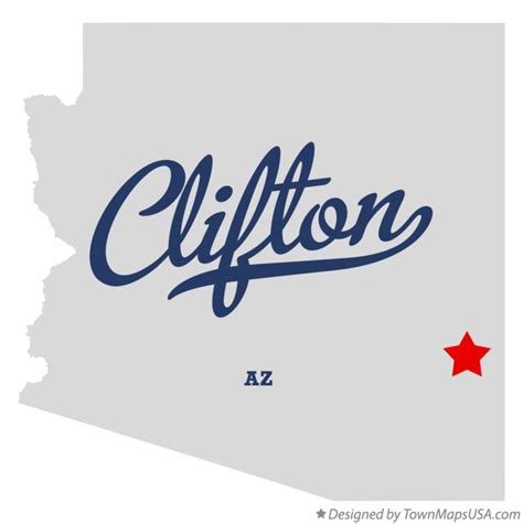 Map of Clifton, AZ, Arizona