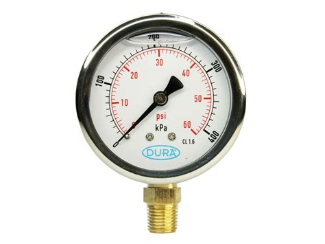 Dura Pressure Gauge Liquid 63mm 400kPa from Reece