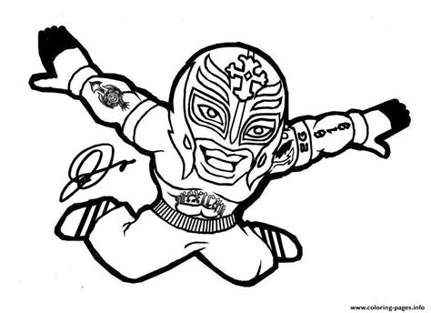 Wwe Rey Mysterio Mask Coloring page Printable