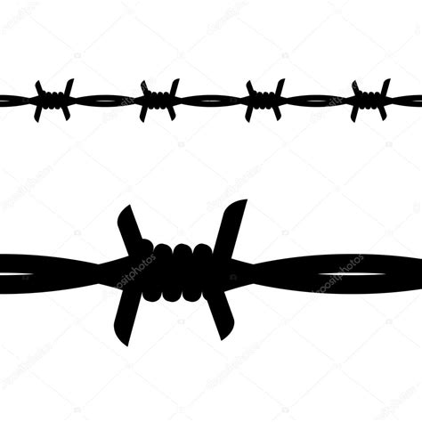 Barbed Wire silhouette Stock Vector Image by ©AnSim #92542290