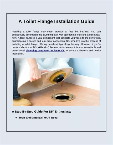 PPT - A Toilet Flange Installation Guide PowerPoint Presentation, free ...