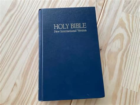 NIV LARGE PRINT Worship Bible 1994 Navy Blue Hardcover Text 1984 $33.12 ...