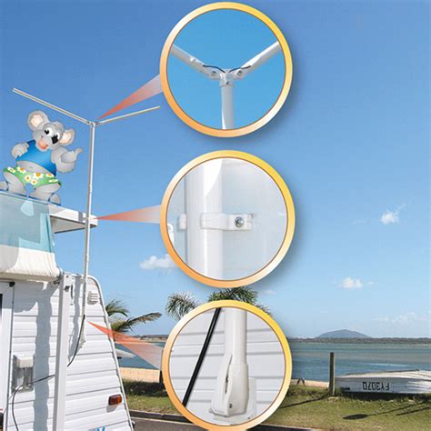 Foldaway Standard Caravan TV Antenna - Caravan RV Camping