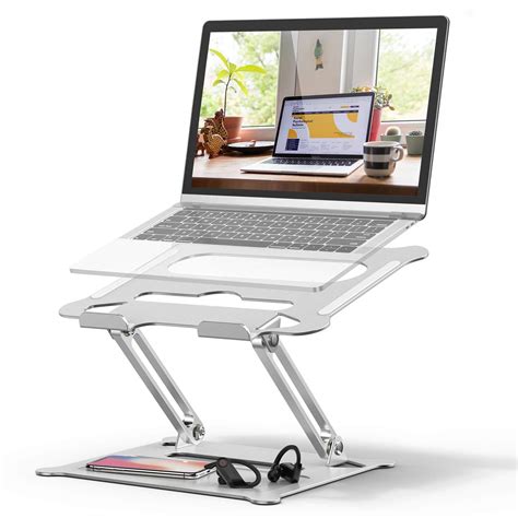 Adjustable Laptop Stand, FYSMY Ergonomic Portable Computer Stand with Heat-Vent to Elevate ...