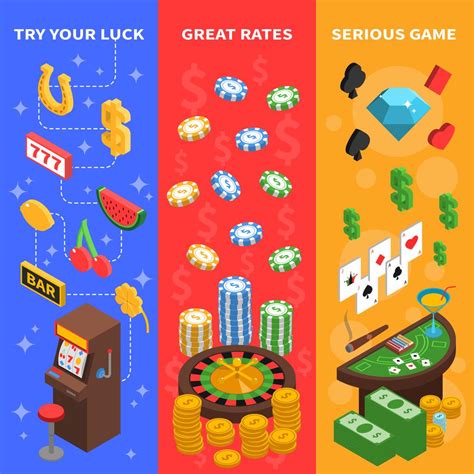 Casino Isometric Vertical Banners 477714 Vector Art at Vecteezy