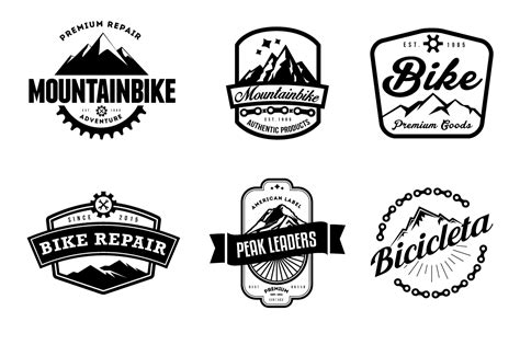 Mountain Bike Retro Badges ~ Logo Templates on Creative Market