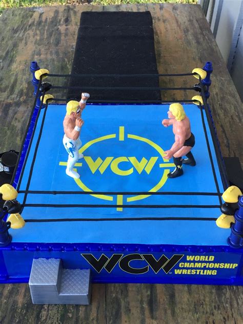 Custom WWF ring I made into vintage WCW ring : wrestlefigs