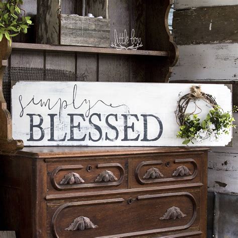 Farmhouse Decor, Simply Blessed Sign, Farmhouse Sign, Farmhouse Wood ...