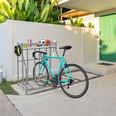 Winado Bike Floor Parking Indoor Rack Storage Stand, for 3 Bicycle - happygirltrading