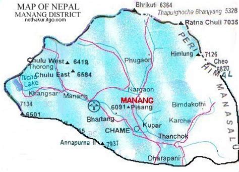 Map of Manang District