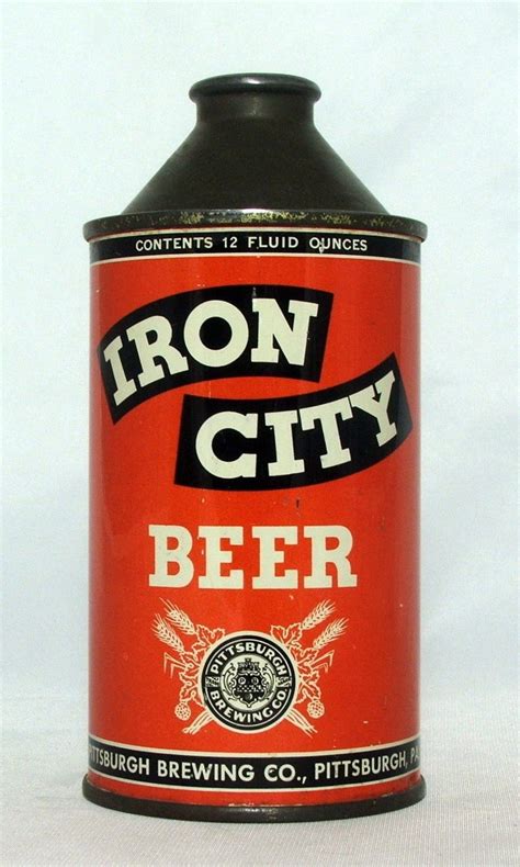 1940's Iron City BEER12 oz Cone Top Beer Can Pittsburgh PA | Beer brands, Beer advertising, Beer ...