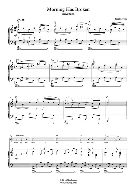 morning has broken - PDF free sheet music