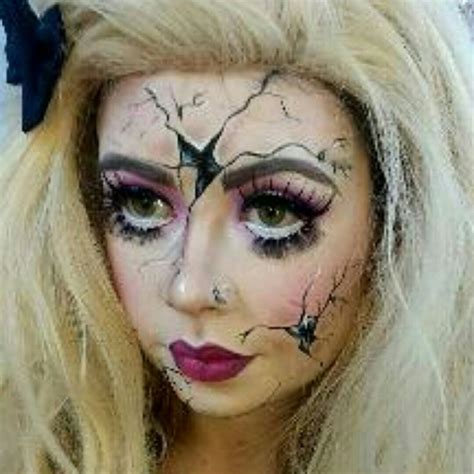 Broken Doll Halloween makeup by Cindy Scary Doll Makeup, Broken Doll ...