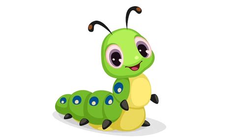 Free Vector | Cute caterpillar cartoon vector illustration