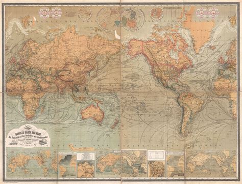 File:1870 Baur and Bromme Map of the World on Mercator Projection - Geographicus ...