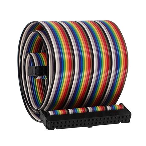 40 Pin Rainbow IDC 40 Way Ribbon Cable - ECOCABLES