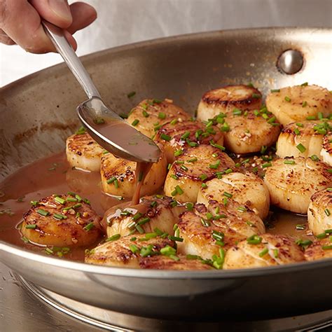 Seared Scallops With Pan Sauce Recipe | Epicurious