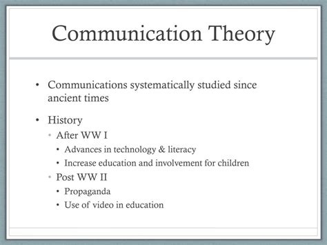 PPT - Communication Theories & Practices PowerPoint Presentation - ID:2519675