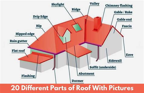 20 Parts Of A Roof: Roof Terminology Diagram