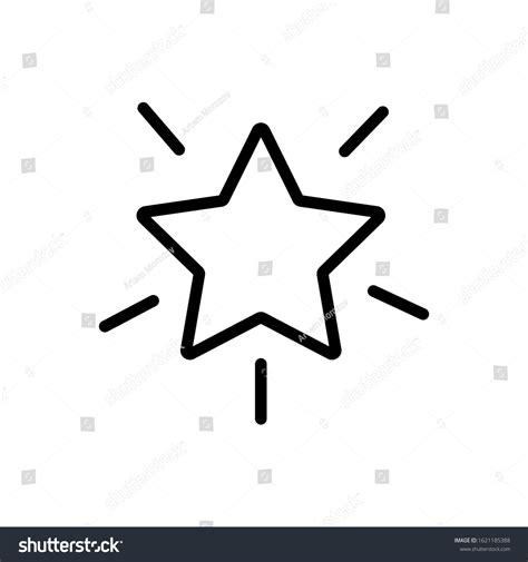 Shining Star Outline Icon Symbol Logo Stock Vector (Royalty Free) 1621185388 | Shutterstock