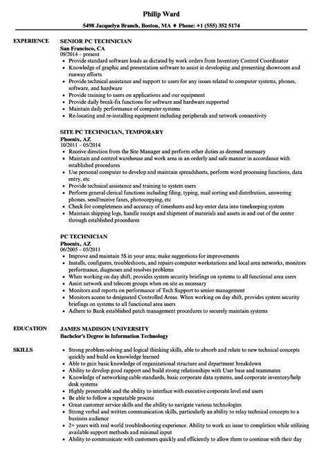 Pc Technician Resume - violetladyoftheflowers