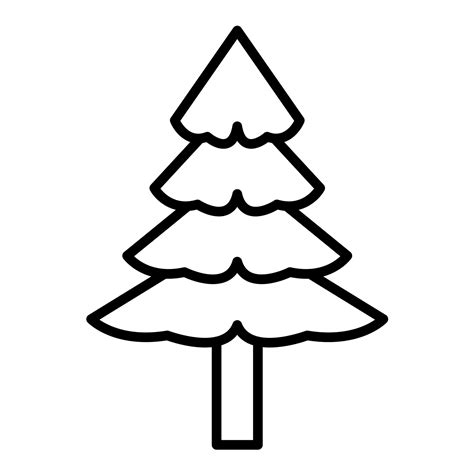 Pine Tree Line Icon 14640375 Vector Art at Vecteezy