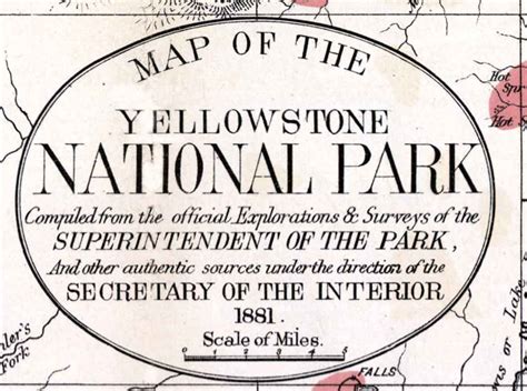 1881 Map of Yellowstone National Park Wyoming - Etsy