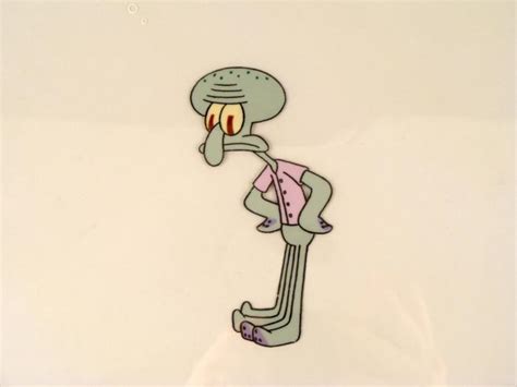 Annoyed Squidward Spongebob Animation Original Cel Art