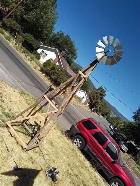 Homemade windmill. | Homemade windmill, Garden windmill, Windmill