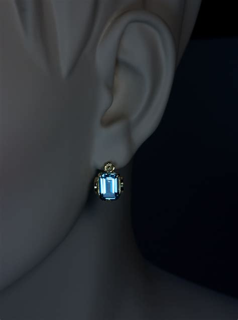 Vintage Aquamarine Earrings - Antique Jewelry | Vintage Rings | Faberge ...