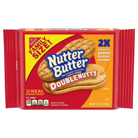 Nabisco Nutter Butter Family Size Double Nutty Cookies - Shop Cookies ...