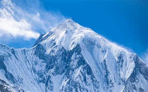 The View Of Mt. Annapurna Range From Pokhara The Beautiful City Stock ...